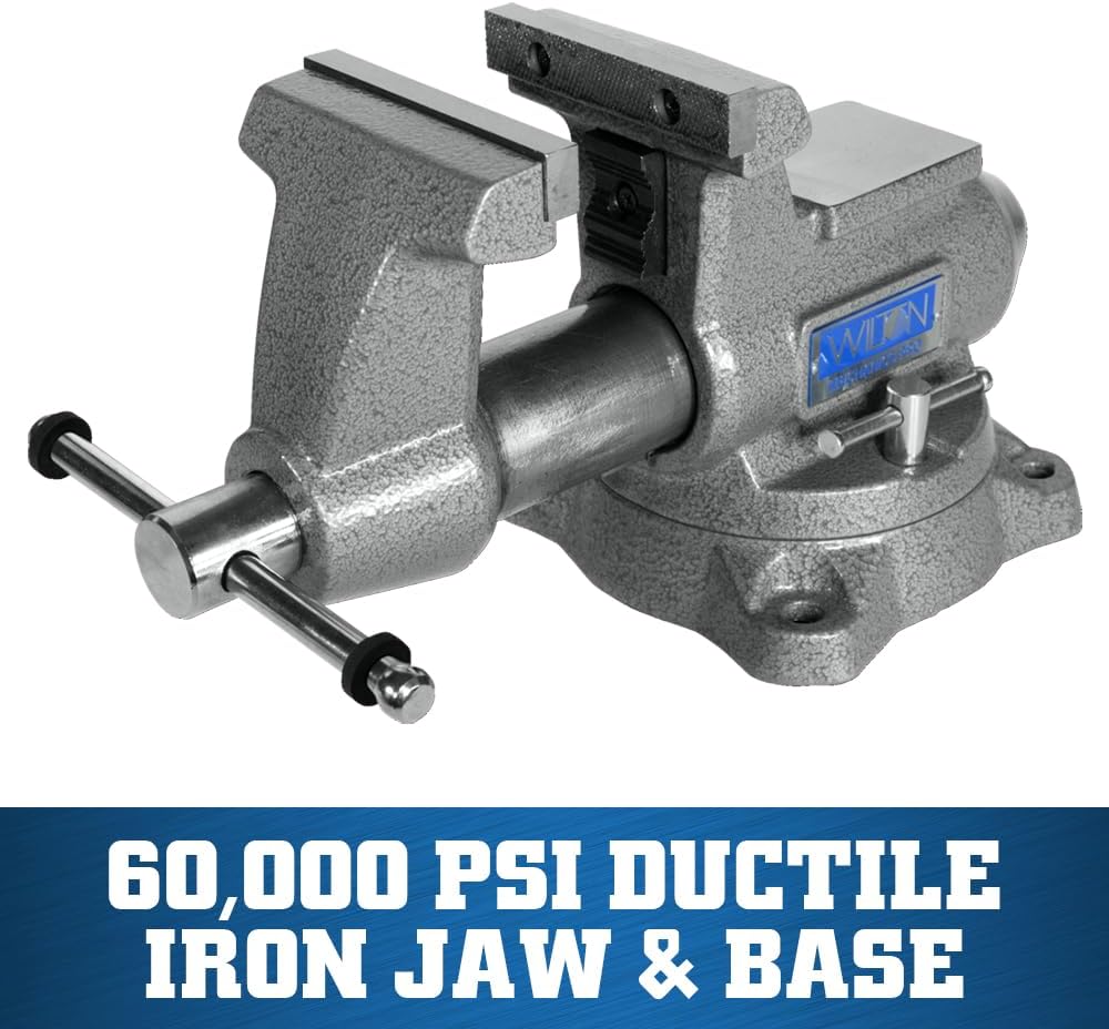 Wilton Mechanics Pro Bench Vise, 4-1/2' Jaw Width, 4' Jaw Opening, 3-1/2' Throat (Model 845M)