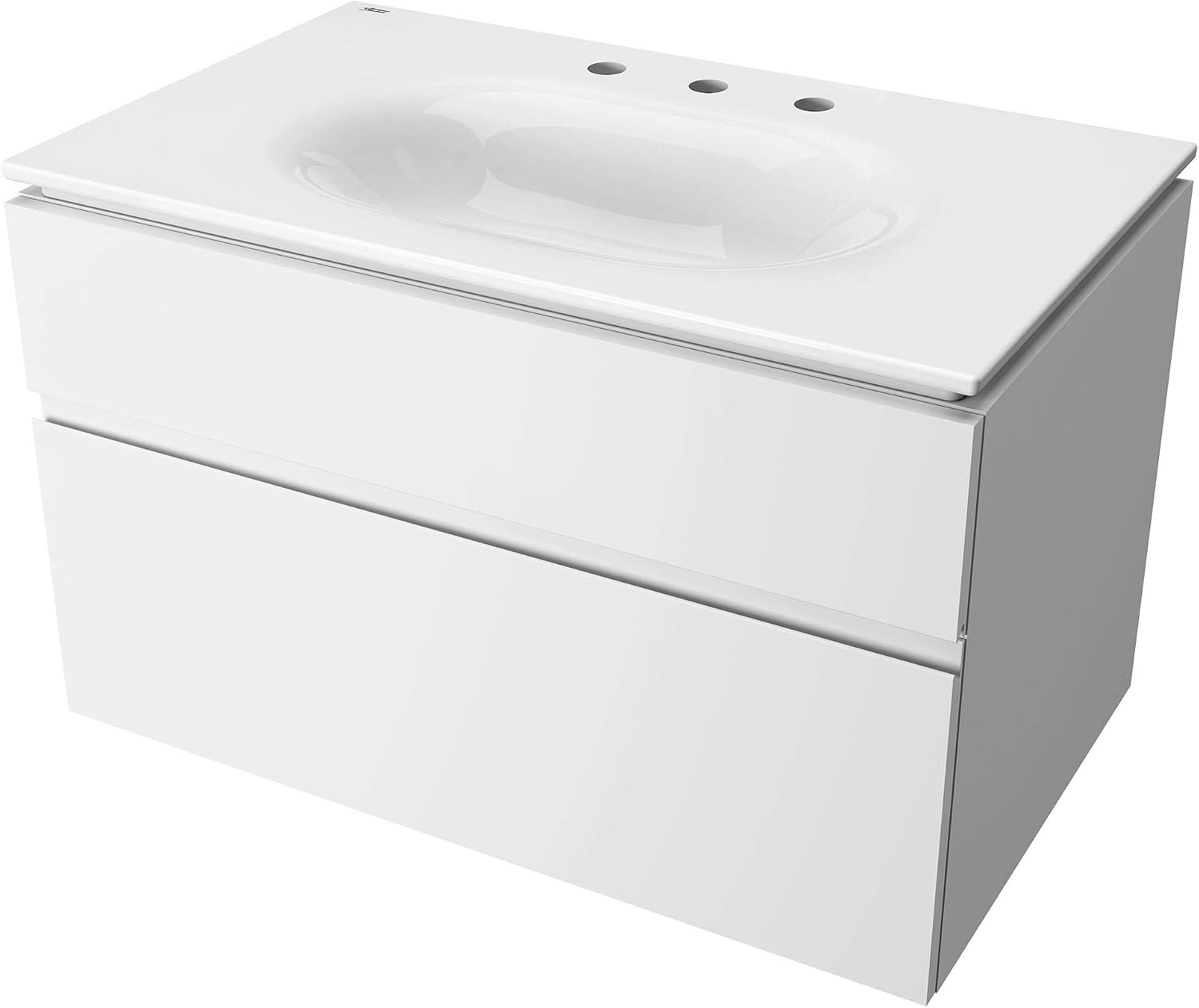 American Standard 1298008.020 Studio S 33 in. Vanity Top Sink – 8 in. Centers, White