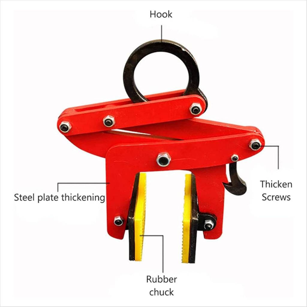 Plate Clamp, Vertical Plate Clamp for Lifting and Transporting Hanging Stone Fixture, Lifting Clamp Jaw Opening 4 Inch(C3)