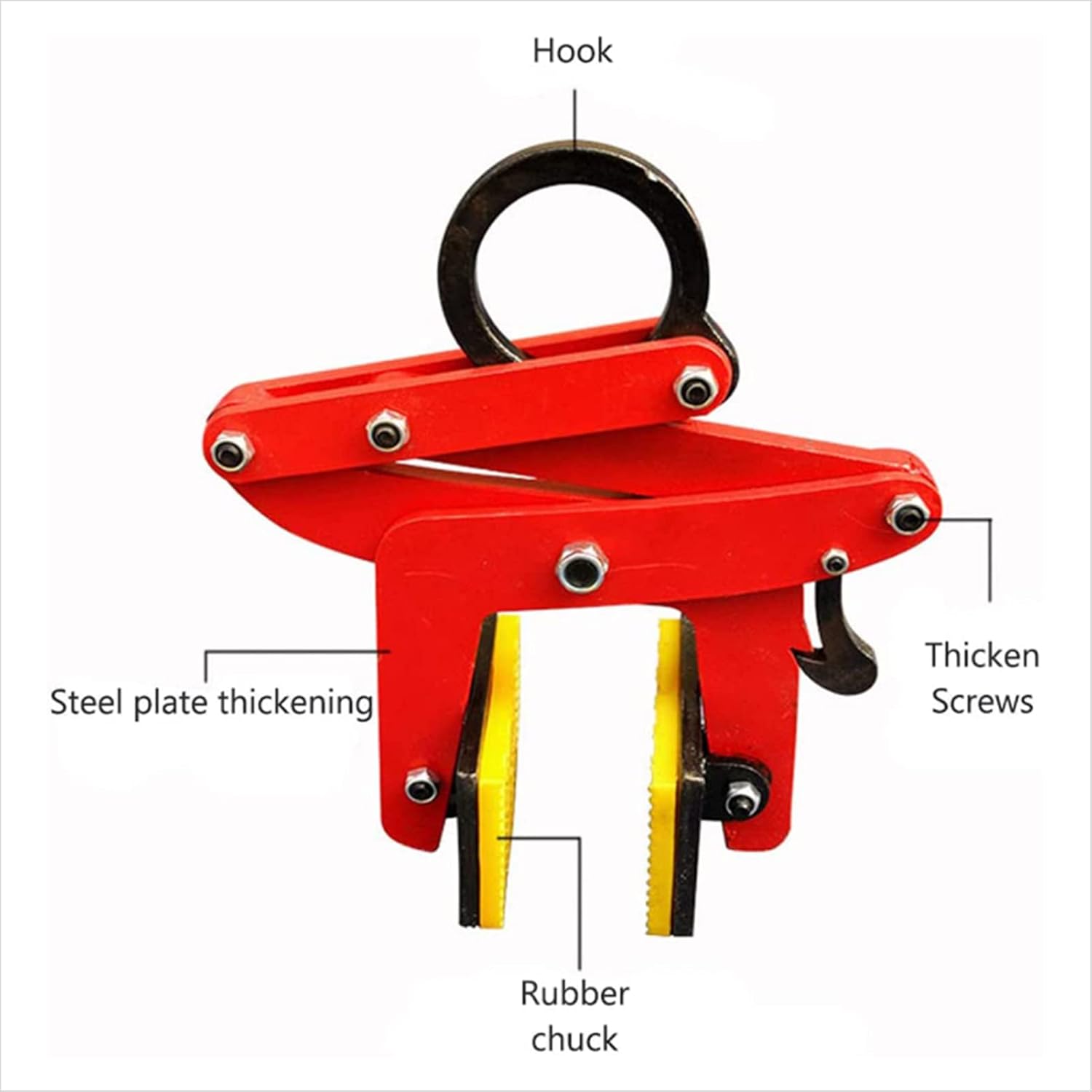 Plate Clamp, Vertical Plate Clamp for Lifting and Transporting Hanging Stone Fixture, Lifting Clamp Jaw Opening 4 Inch(C3)