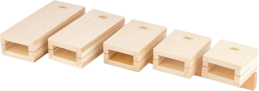 Meinl Percussion Wood Temple Blocks with Mount, Five Pitches from Low to High, 100% Baltic Birch, 2-Year Warranty (TMWTB)
