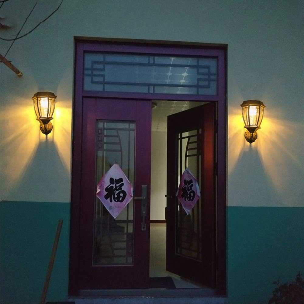 Wall Lamps Sconces Solar Wall Spotlights Outdoor Waterproof LED Terrace Wall Lantern Garden Wall Lamp Aluminum Garden Light Exterior Wall Light Door Wall Sconce