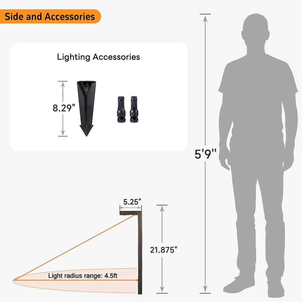 Gardenreet Low Voltage Pathway Lights Brass, LED Landscape Path Lights, Yard Lights Outdoor Waterproof IP65, 12V Wired L Shape Bronze for Garden Walkway Without G4 Bulb 4 Pack