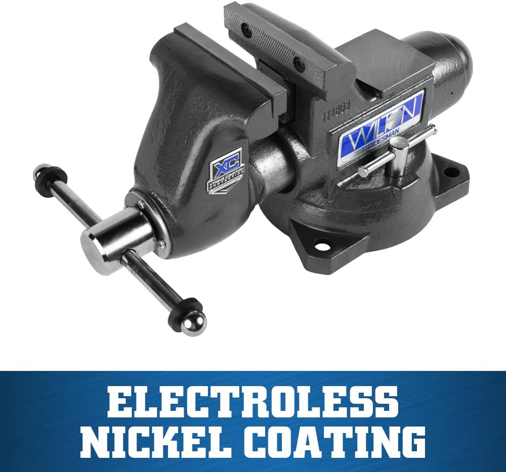 Wilton Tradesman XC Bench Vise, 5-1/2' Jaw Width, 5' Max Jaw Opening, 3-3/4' Throat (Model 1755XC)