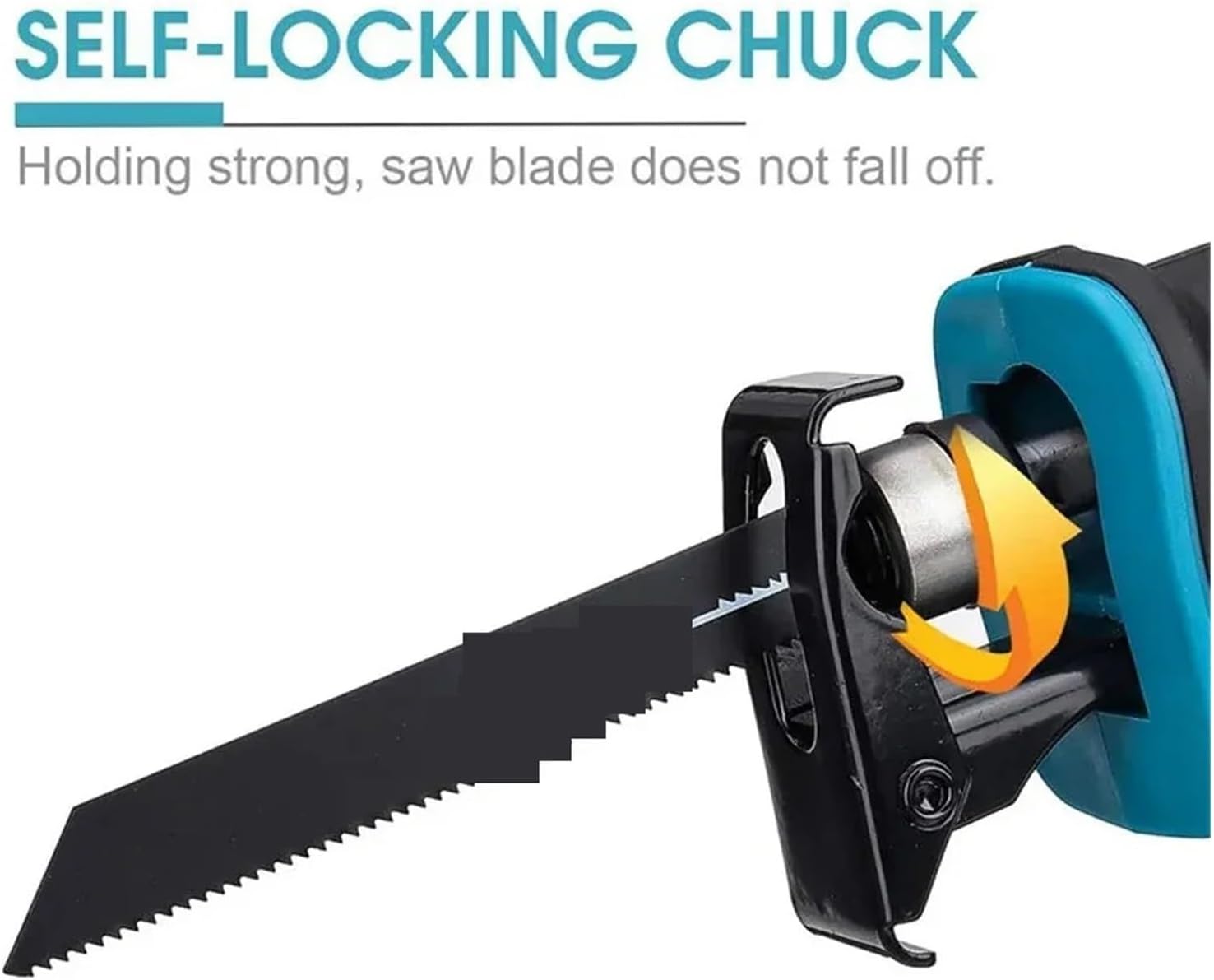 Reciprocating Saw, Cordless Reciprocating Saw for Wood and Metal Cutting with 4 Blades Compatible(1battery)