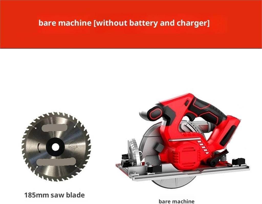 Reciprocating Saw, Brushless Circular Saw 6 Inch Cordless Electric 165MM Stone Woodworking Cutting Power Tools(No-Battery)