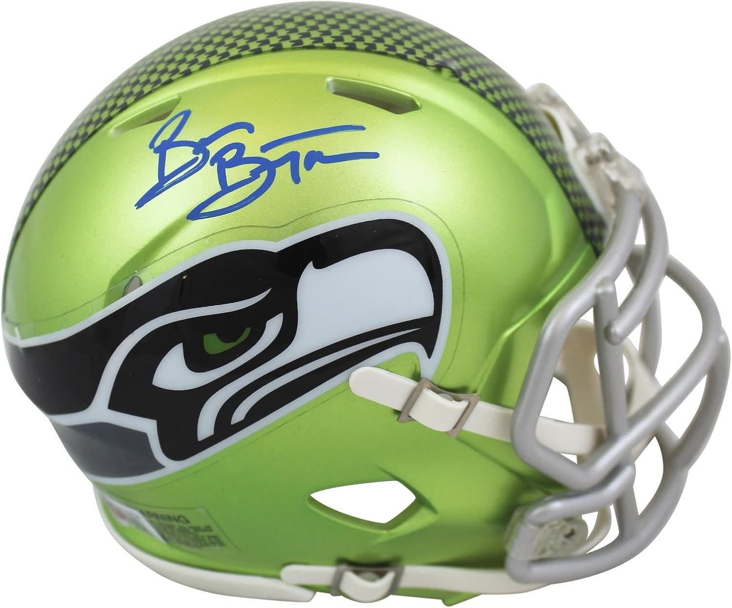 Seahawks Brian Bosworth Signed Flash Speed Mini Helmet BAS Witnessed - Autographed NFL Mini Helmets