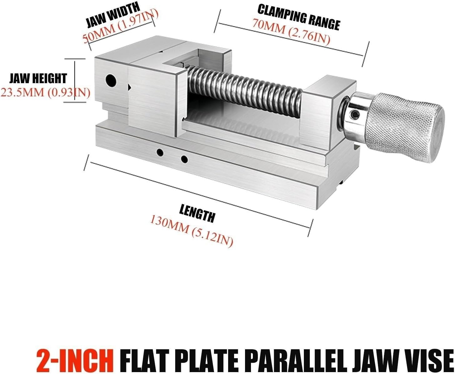 High Precision Bench Vise 0.003mm Multi-purpose with Comfort Handle for Woodworking and Metalworking, Durable for Professional and DIY Use(2inch)