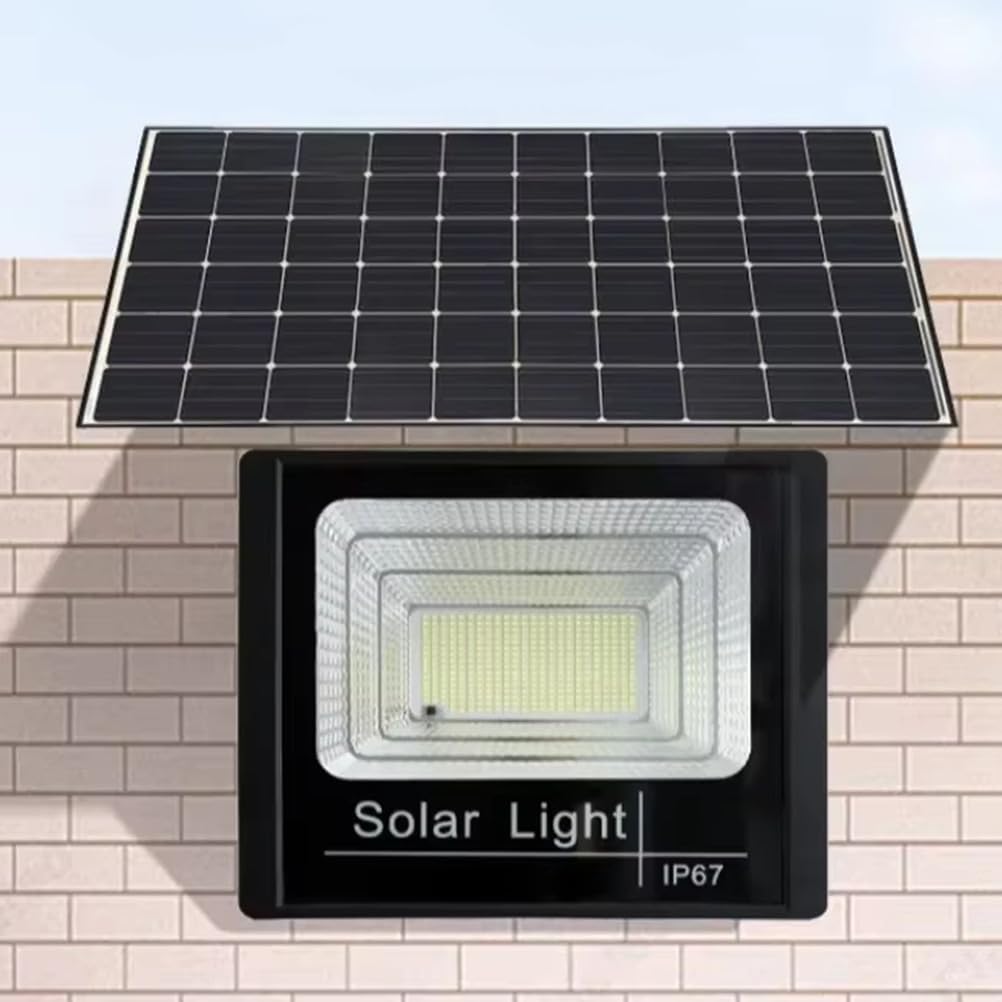 80W Solar Floodlight Outdoor Spotlight IP67 Waterproof with Remote Control, LED Floodlight, Solar Panel Light for Gardens, Streets, Garages, and Courtyards