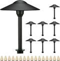 Lumina Lighting® 3W Landscape Lighting 12V Landscape Lights Low Voltage Landscape Path Lights Warm White Waterproof Outdoor Replaceable G4 LED Bulb for Garden Pathway Lawn Yard (Black, 8-Pack)
