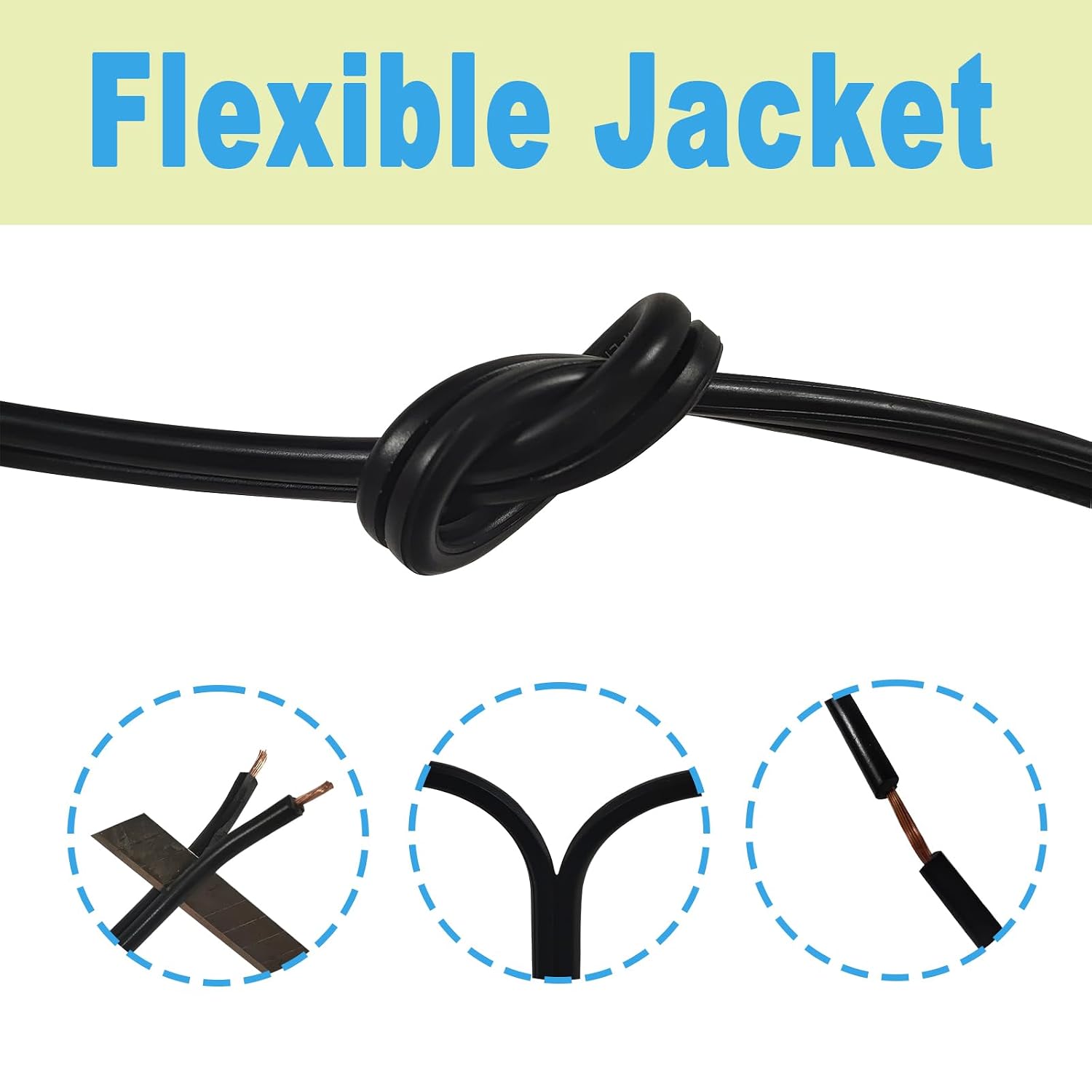 12/2 Low Voltage Landscape Lighting Wire, Outdoor Direct Burial Cable, 12 Gauge 2 Conductor, 250 Feet