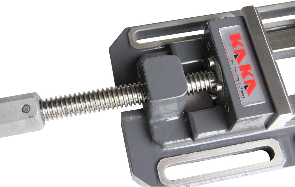 KAKA INDUSTRIAL Drill Press Vise,4 inch Heavy-Duty Drill Press Vise, Low-Profile Cast Iron Milling Vice for Precision Machining, Metalworking and Woodworking TSL-100