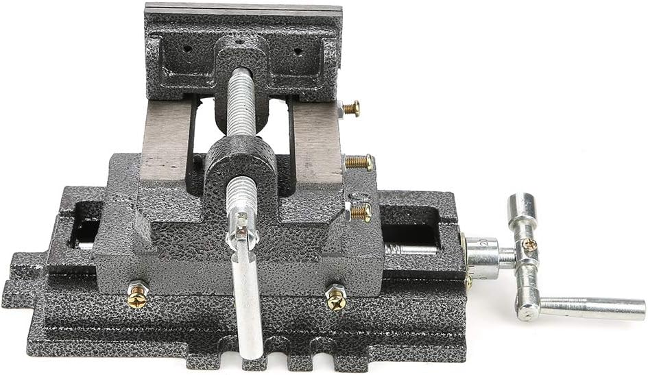 Heavy Duty Cross Slide Drill Press Vise 4 Inches Metal Milling Vice Holder Clamping Tool for Milling Machine Drill Press Machinery Maintenance Steel 90mm Jaw Opening