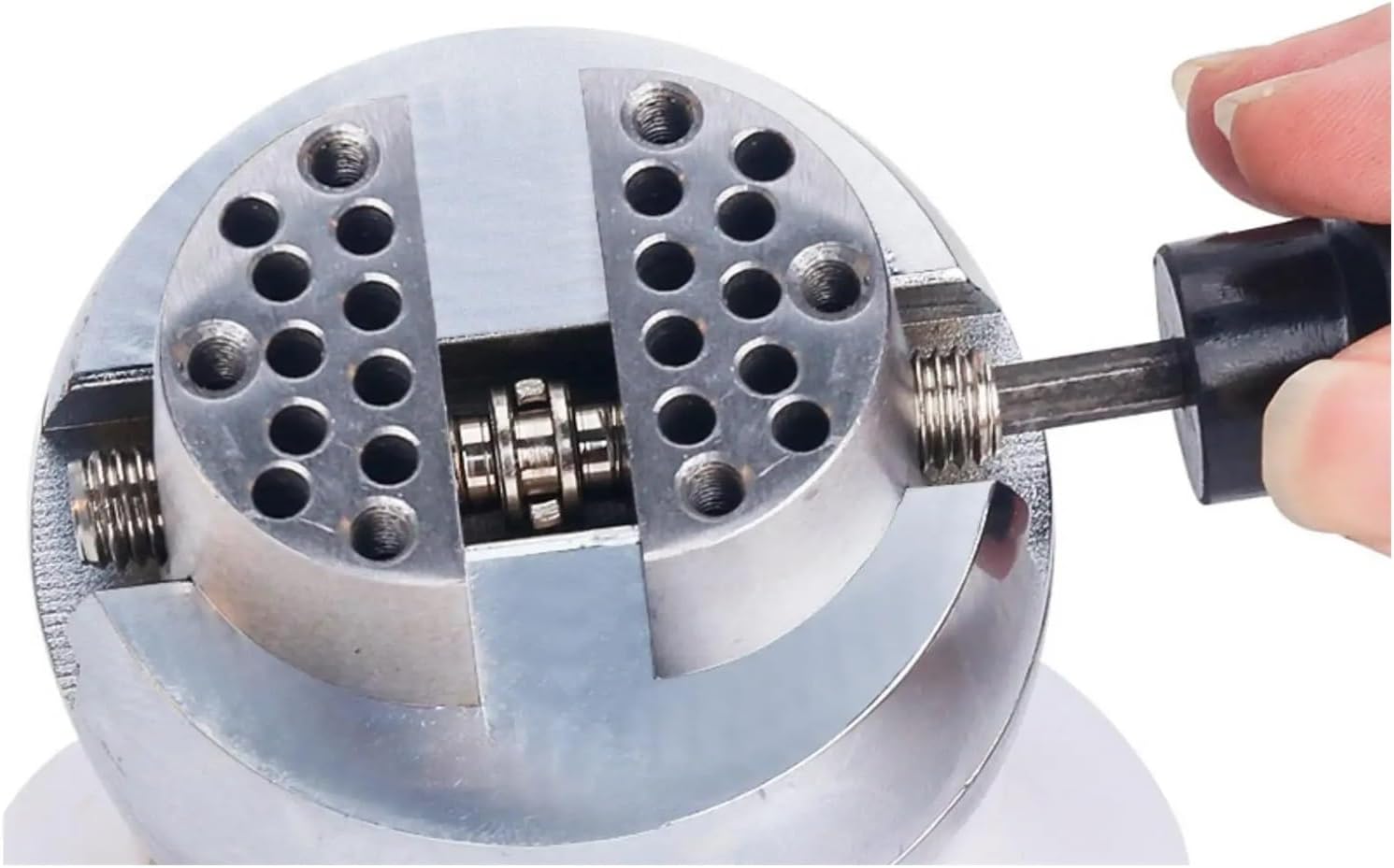 2Kg Full Set 5in Engraving Vise Standard Block Ball Inlaid Jewelry Adjustable Setting Tool W/ 34Pcs Attachments