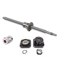 25mm Ballscrew Kit SFU2510 RM2510 Anti-Backlash Ball Screw, Length 18.9 inch / 480mm 10mm Pitch + Ball Screw Metal Nut + FK/FF15 Bearing End Supports + Coupler for CNC Machine