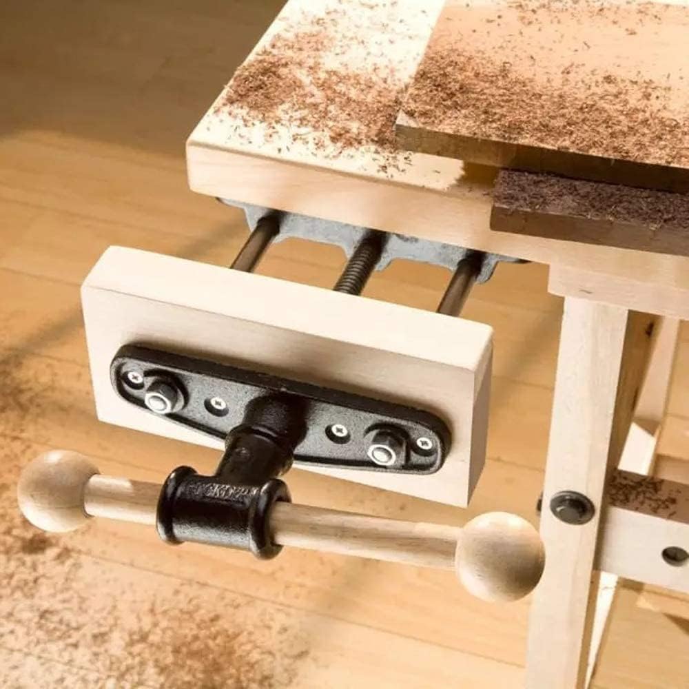 Heavy Duty Woodworking Front Vise - 10.5' Quick Release Clamp for Metal & Wood - Ideal for Home Studios & Teaching