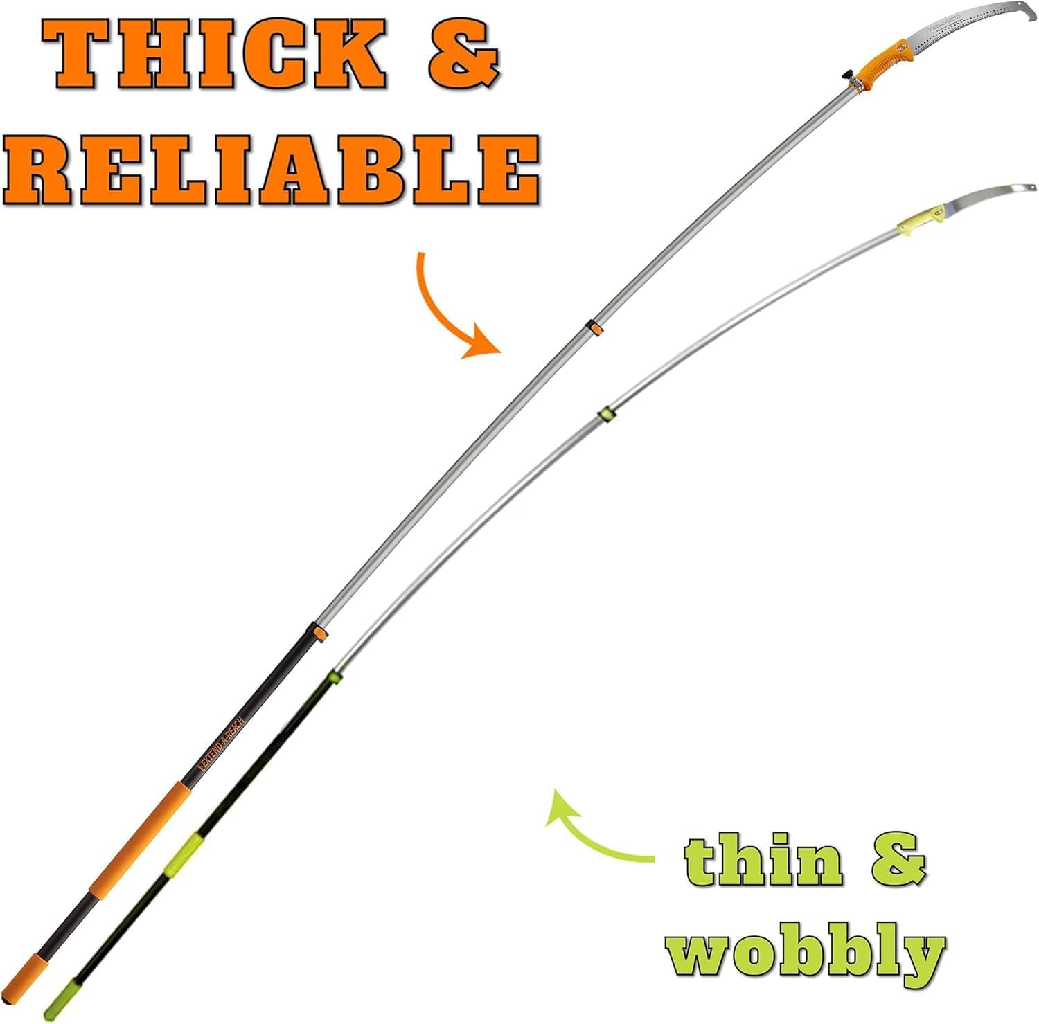 5-30 ft Pole Saw for Tree Trimming // Manual Telescopic Long Pole Tree Trimmer // Tree Trimming Saw with Extension Pole // The Ultimate Telescoping Palm Tree Pruner Long Pole Saw