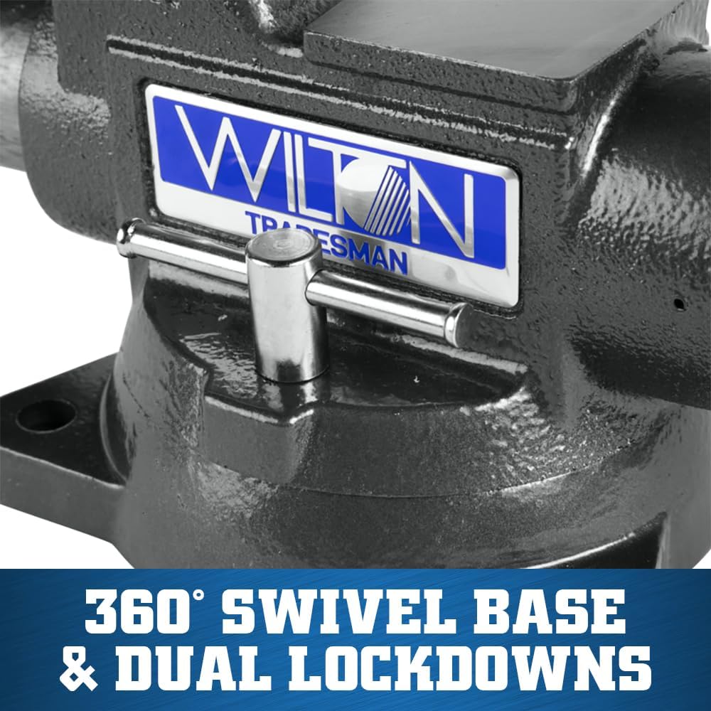 Wilton Tradesman XC Bench Vise, 4-1/2' Jaw Width, 3-1/2' Max Jaw Opening, 3-1/4' Throat (1745XC)