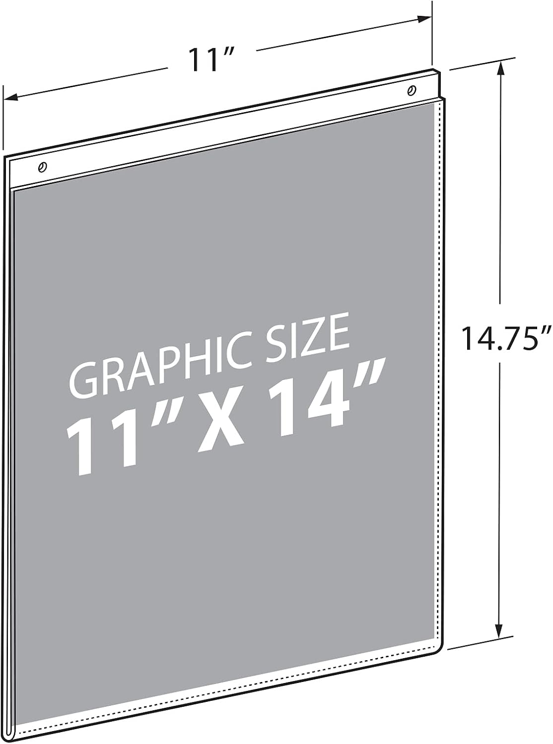 Azar 162710 11-Inch W by 14-Inch H Wall U-Frame, 10 Count