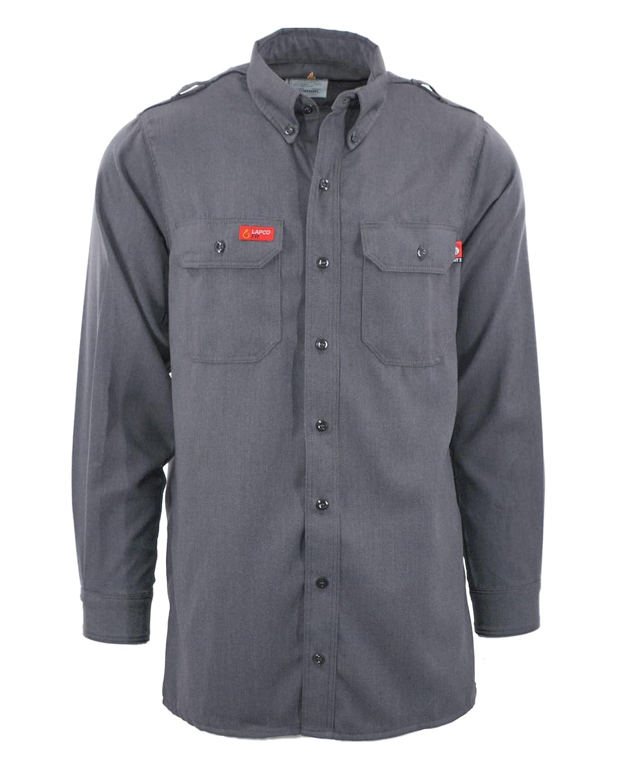 LAPCO FR Men's 5.5oz. Westex DH Air Work Shirt, Gray, MED Regular