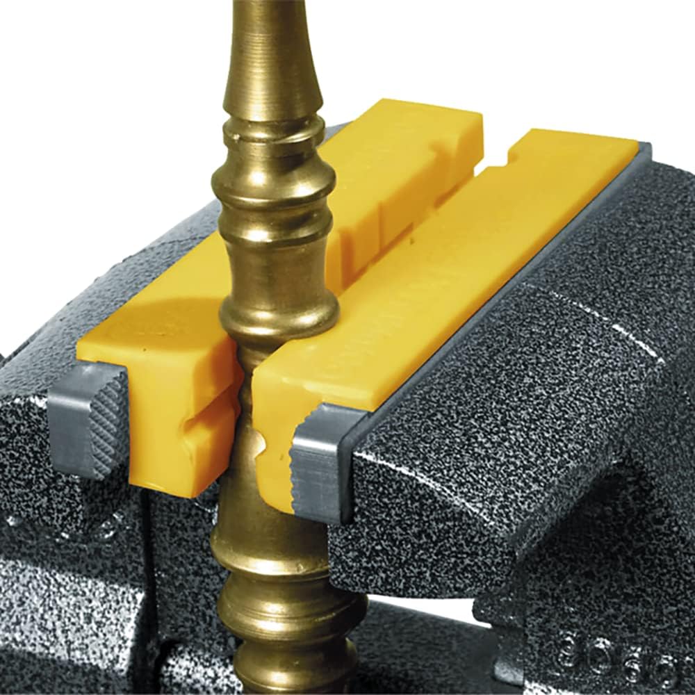 Wilton 4-1/2' Multi-Purpose Bench Vise, 360° Rotating Head & Base, 4' Max Opening (450P) & 5-1/2' Multi-Grip Vise Jaw Pads (21111)