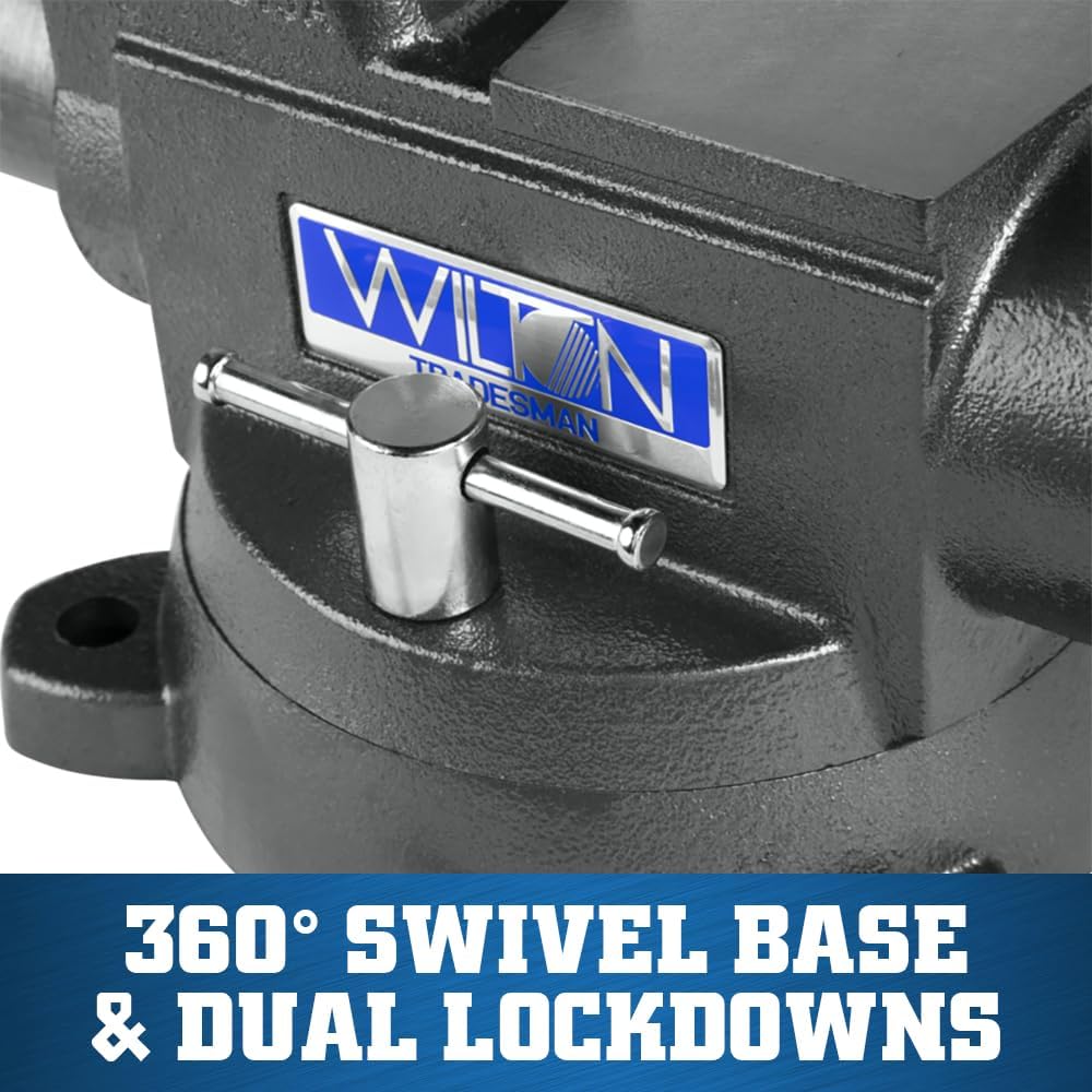 Wilton Tradesman XC Bench Vise, 8' Jaw Width, 6-3/4' Max Jaw Opening, 4-3/4' Throat (Model 1780XC)