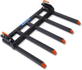 Clamp on Debris Forks to 48' Bucket, Heavy Duty 5 Fork Tines Clamp-on Pallet Attachments with 2500 LBS Capacity Fit for Tractor Bucket, Skid Steer Loader