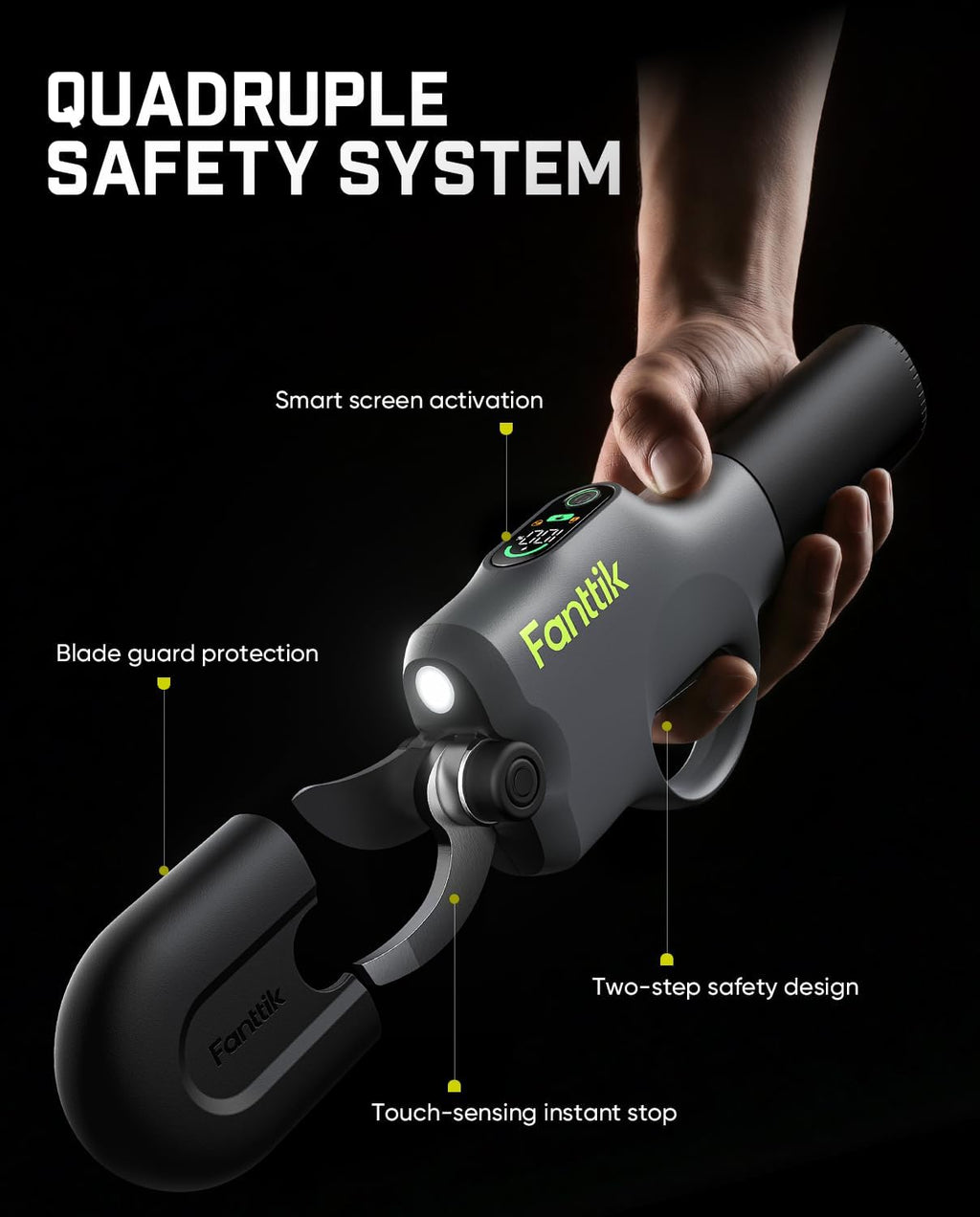 Fanttik R11 Pro Brushless Cordless Mini Reciprocating Saw & Fanttik Y10 Pro 7.2V Cordless Pruning Shears with Brushless Motor