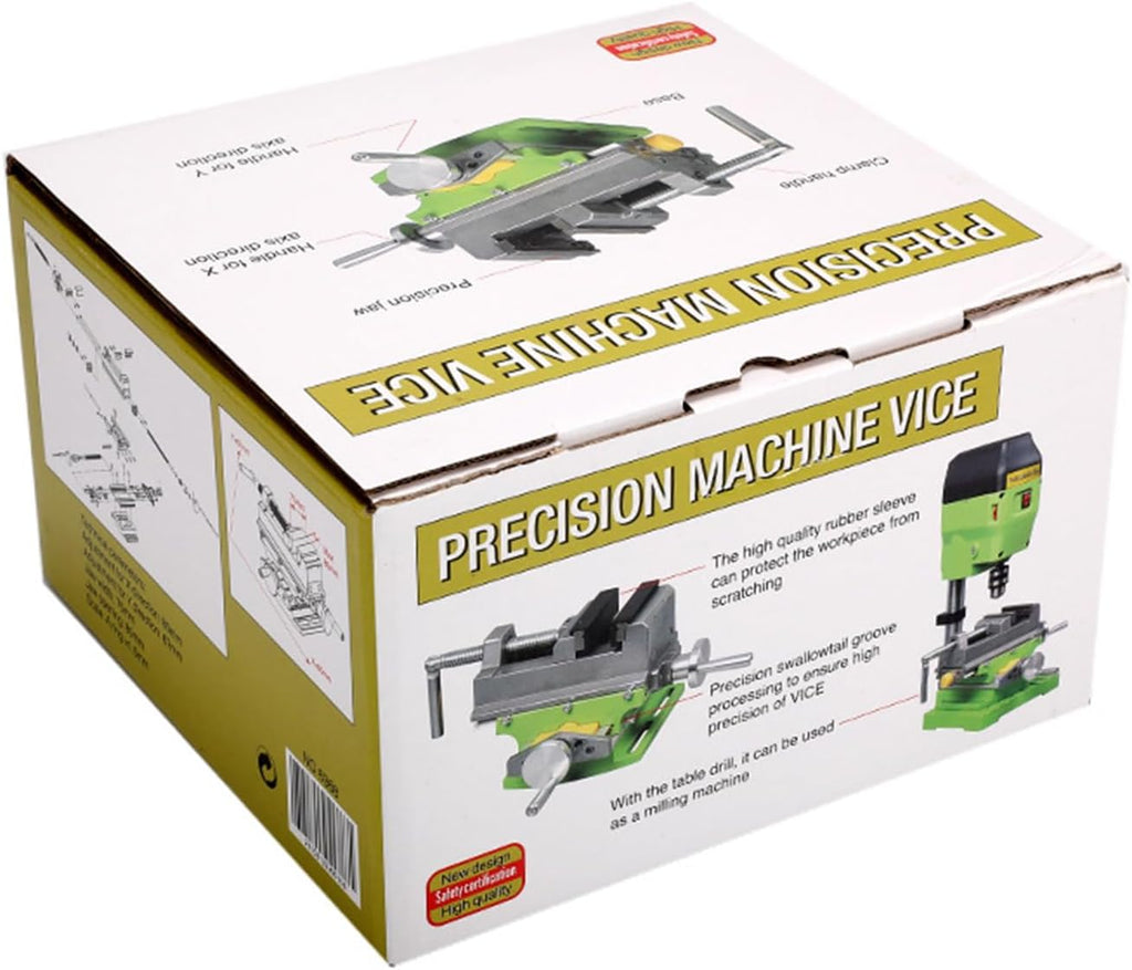 70mm Cross Slide Drill Press Vise,Bench Vise,2-axis adjustable mini drilling and milling machine,Bench Top Mount Cross Sliding Vise with Rotating Handle for Wood Working