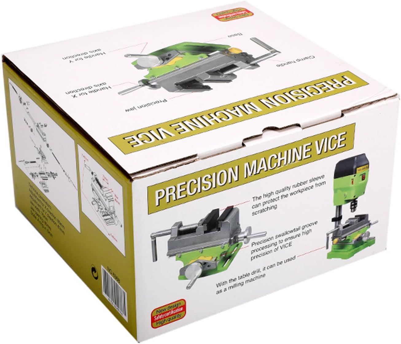 70mm Cross Slide Drill Press Vise,Bench Vise,2-axis adjustable mini drilling and milling machine,Bench Top Mount Cross Sliding Vise with Rotating Handle for Wood Working