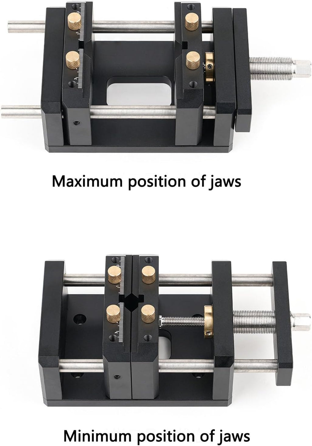 Self Centering Drill Vise, Multi Purpose Woodworking Vise, Portable Aluminum alloy Vice, Centering Hole Puncher Tool with Handle