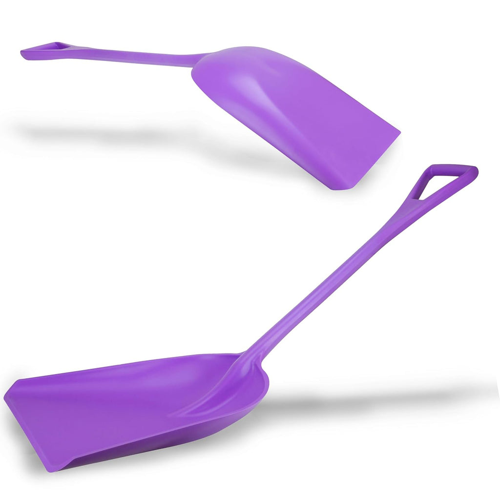 SPARTA Polypropylene Sanitary Shovel, One-Piece Food Handling Scoop, Commercial Kitchen and Bulk Ingredient Transfer Tool, 13.75' x 16.5' Scoop, Purple (Pack of 3)