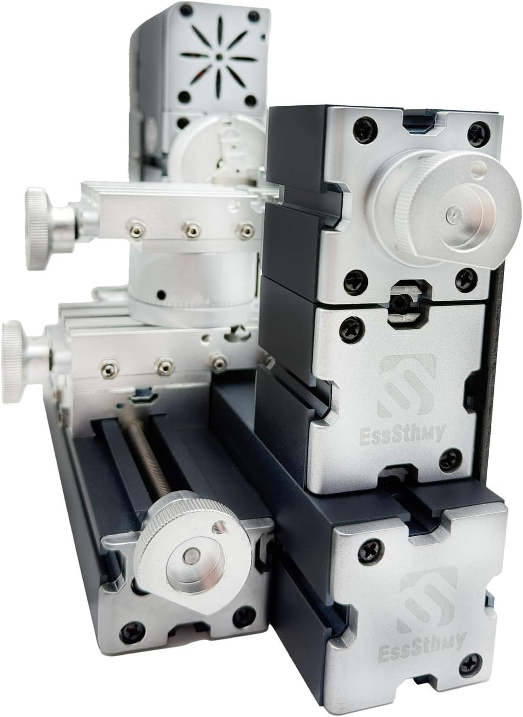 60W 12000RPM High Power Mini Metal Rotating Lathe,4-axis desktop lathe machine，Wood DIY/Soft Metal Crafting 150mm machining diameter