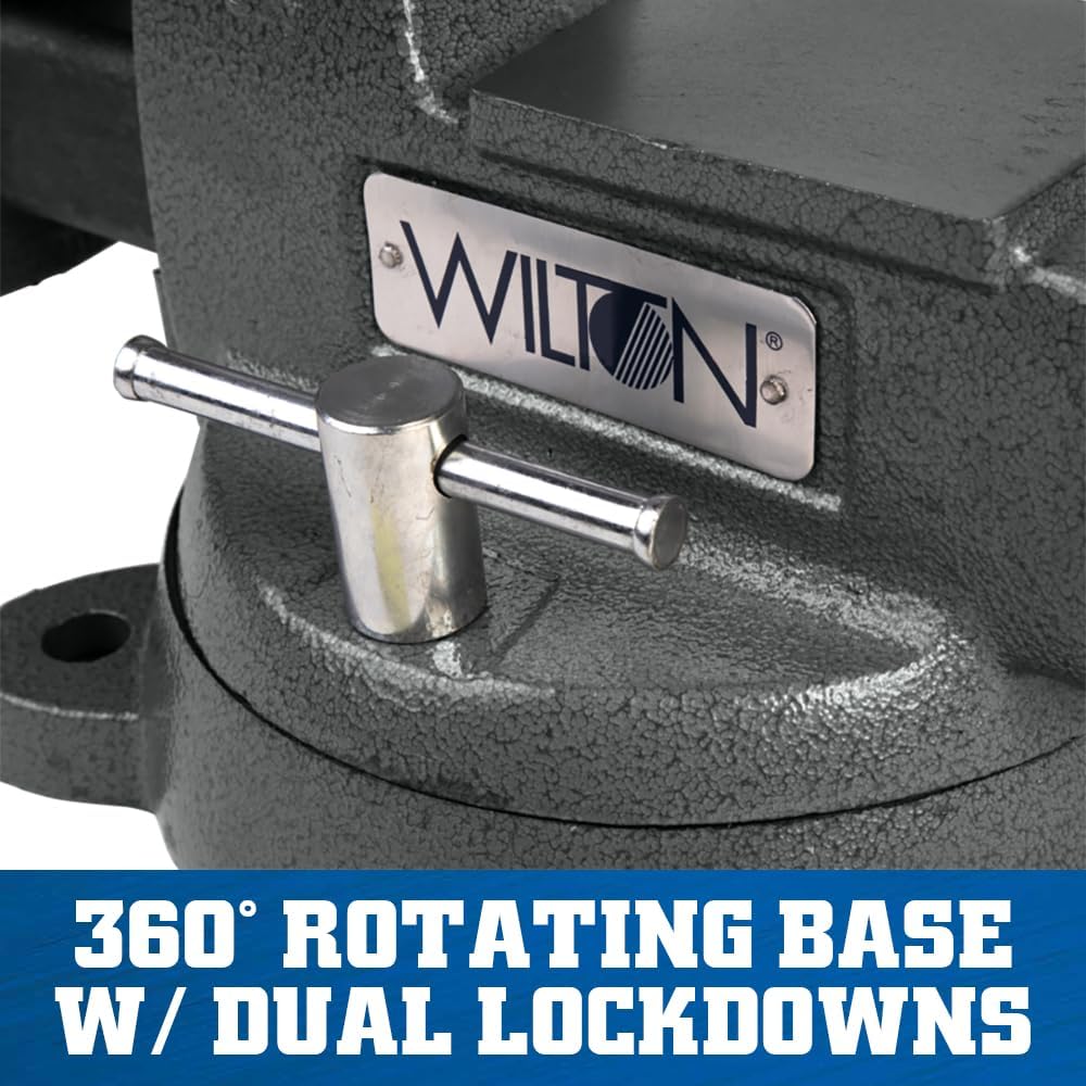 Wilton Mechanics Bench Vise, 6' Jaw Width, 5-3/4' Jaw Opening, 4-1/8' Throat (Model 746)