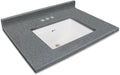 Transolid Charlotte2237-MCWB Charlotte Cultured Marble 4-in Centerset Single-Bowl Vanity Top, Midnight Chrome
