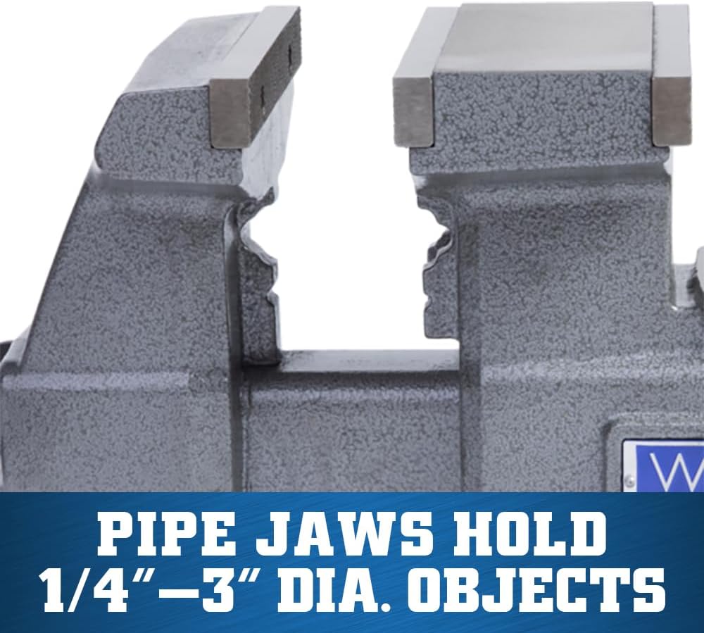 Wilton Reversible Bench Vise, 6-1/2' Jaw Width, 7-1/4' & 12-3/4' Jaw Opening, 4' Throat (Model 4650R)