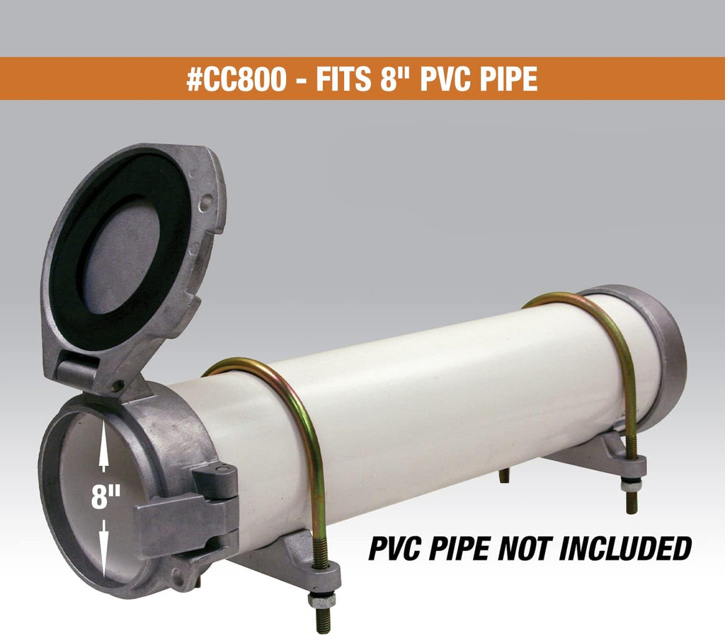 Buyers Products CC800 PVC Conduit Carrier Kit, 8 Inch Diameter Pipe Storage Rack for Trucks, Mounting Hardware Included, Spring-Loaded Latch, Weather-Resistant Door - for Conduits, Fly Rods & More
