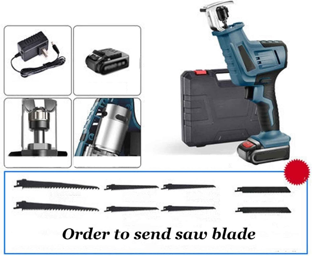 12V Reciprocating Saw Mini Cordless Electric Chain Saw Rechargeable Household Cutting Electric Saw is Light