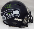 Russell Wilson Autographed Seahawks Speed Mini Helmet In Green RW Holo