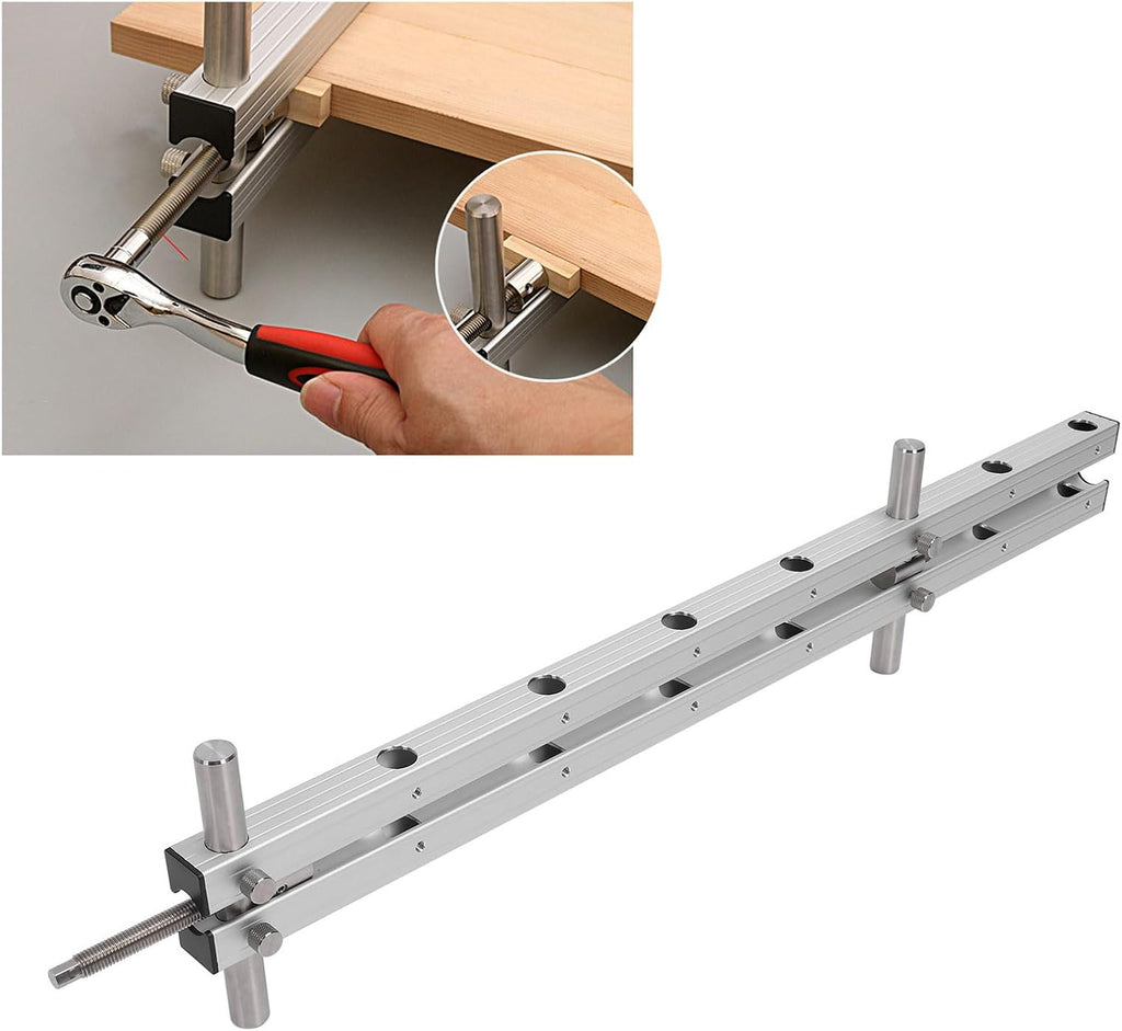Heavy Duty Woodworking Clamp, 640mm Width, 499KG Clamping Force, Aluminum Alloy Build, Quick Setup, Protective Soft Pads, for Furniture and Crafts