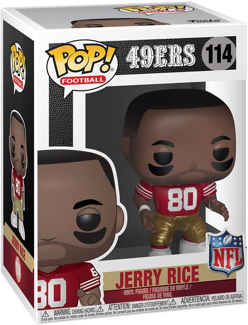 POP Football: Sports Legends - Jerry Rice (49Ers Home) Funko Vinyl Figure (Bundled with Compatible Box Protector Case)