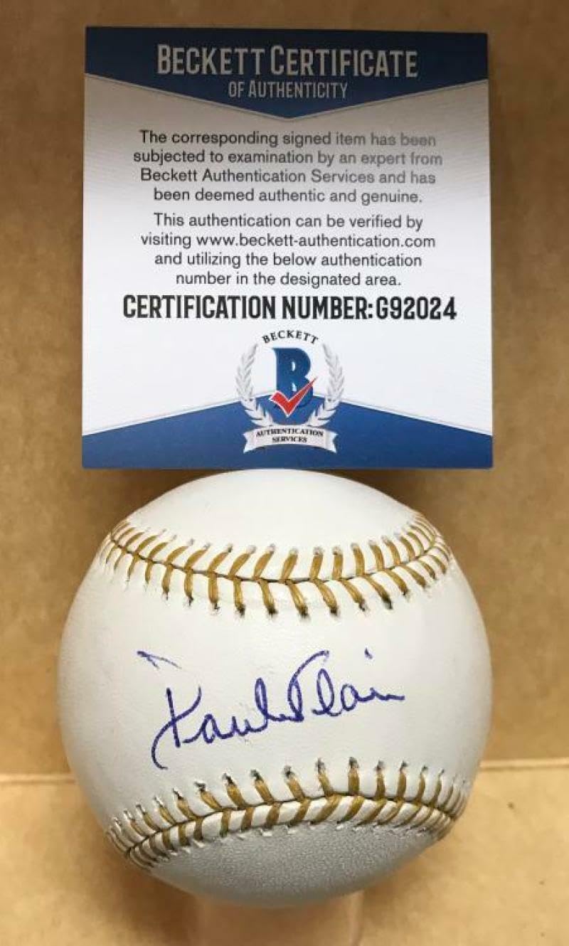 Paul Blair Orioles Deceased Signed Glove Baseball Beckett G92024 - Autographed Baseballs