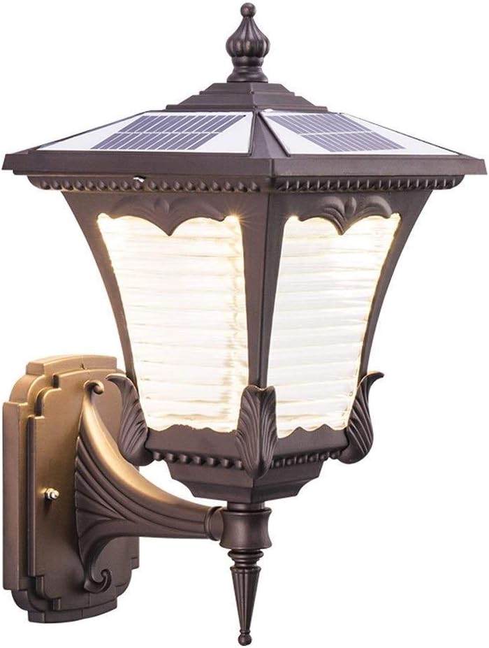 Wall Lamps Sconces Bracket Light LED Solar Aluminum Glass E27 Wall Lantern Vintage Industrial Wall Spotlights Outdoor Waterproof Door Gate Aisle Home Decorative Wall Sconce