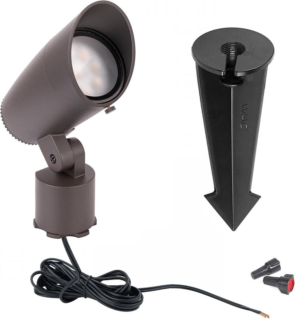 WAC Lighting LED 12V Colorscaping Smart App Controllable Landscape Lighting with RGBWW Color Changing and Tunable White Grand Accent 24W Spot Light with Adjustable Beam Angle in Bronze