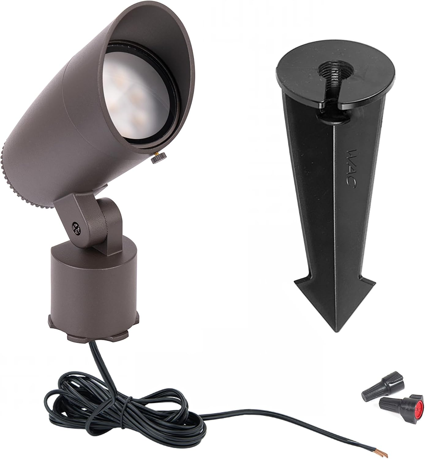 WAC Lighting LED 12V Colorscaping Smart App Controllable Landscape Lighting with RGBWW Color Changing and Tunable White Grand Accent 24W Spot Light with Adjustable Beam Angle in Bronze