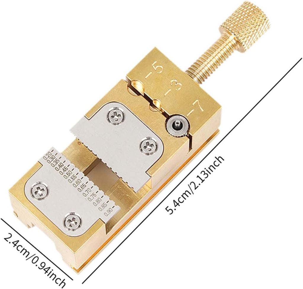 Precision Watch Repair Tool - Adjustable Copper Clamp for Watch Hands, Wheels & Pin Tubes - 0.2-1mm Table Vice for Professional Watchmakers & Hobbyists