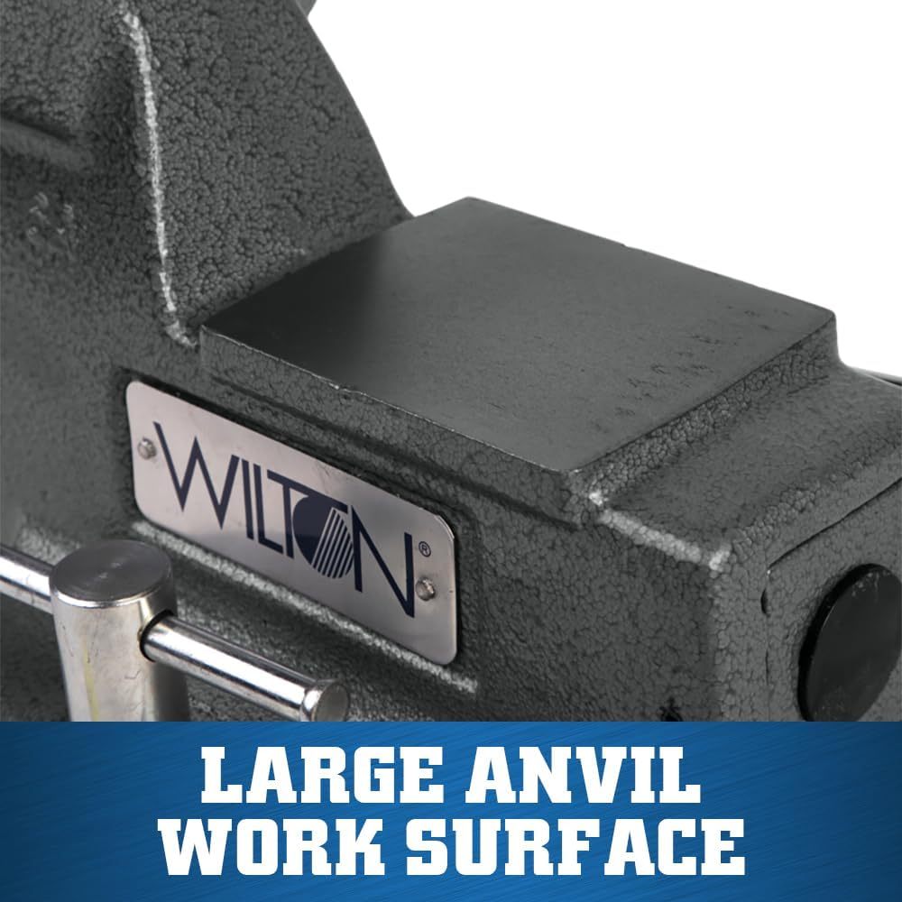 Wilton Mechanics Bench Vise, 5' Jaw Width, 5-1/4' Jaw Opening, 3-3/4' Throat (Model 745)
