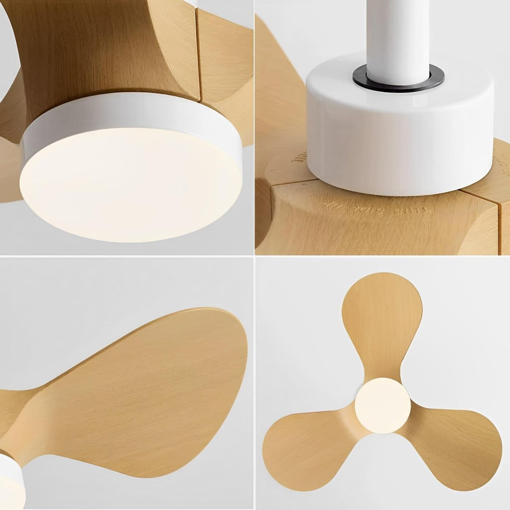 LED Fandelier Ceiling Fan with Light for Kids Room Small Kitchen Ceiling Fan Light with Remote Control Dimmable Large Ceiling Light Fan Chandelier for Living Room Children Bedroom Dining Room