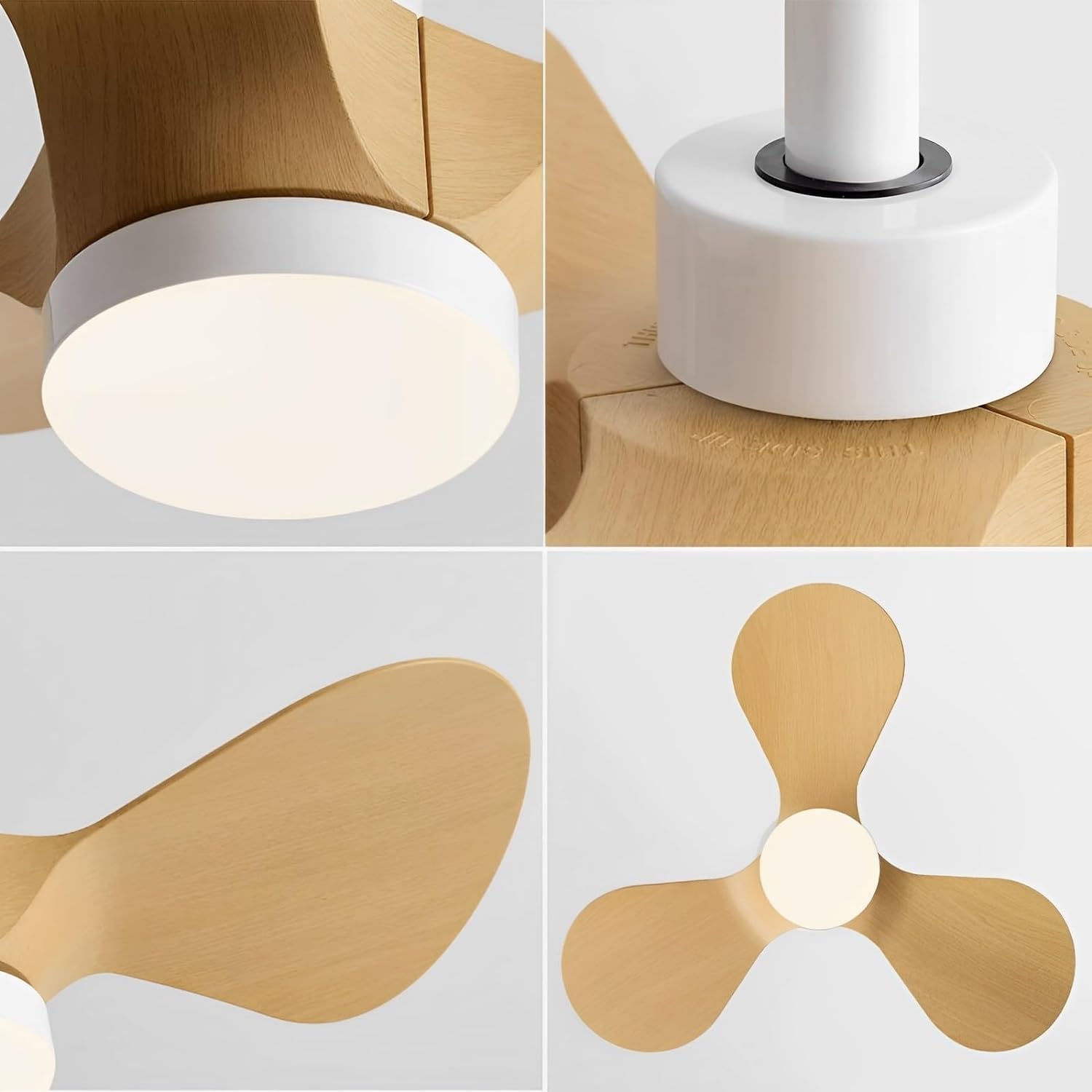 LED Fandelier Ceiling Fan with Light for Kids Room Small Kitchen Ceiling Fan Light with Remote Control Dimmable Large Ceiling Light Fan Chandelier for Living Room Children Bedroom Dining Room