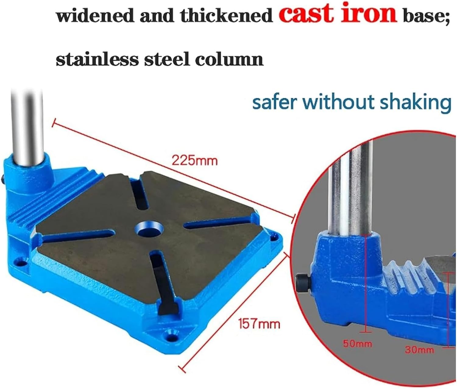 Floor Drill Press Stand Table, Bench Drill Stand, Drill Press Stand With Vise For Hand, Presses Table Standing With Cast Iron Base(A+VISE)